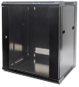 Intellinet Network Cabinet - Wall Mount (Standard) - 9U - Usable Depth 410mm/Width 510mm - Black - Flatpack - Max 60kg - Metal & Glass Door - Back Panel - Removeable Sides - Suitable also for use on desk or floor - 19",Parts for wall install (eg screws/ra